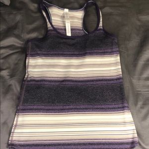 Purple lululemon raceback tank top